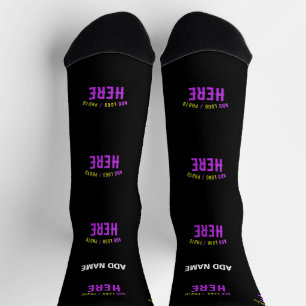 CHAUSSETTE MODERNE ET MODERNE PERSONNALISABLE NOIR VÉRIFIÉ