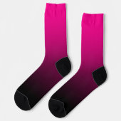 Chaussette Moderne minimaliste Magenta Black Gradient (Gauche)