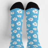 Chaussette Molécules bleues de chimie organique Science Geek (Haut)