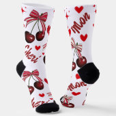 Chaussette Mon Cheri Cherry drôle Premium Crew Sock (Angulaire)