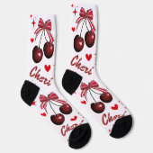 Chaussette Mon Cheri Cherry drôle Premium Crew Sock (Droite)