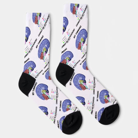 Chaussette Mon Pensée Ne Peut Pas Être Sous-Traitée Anatomie  (Droite)