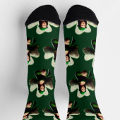 Chaussette Mona Lisa Jour de la Saint-Patrick Trèfle (Haut)