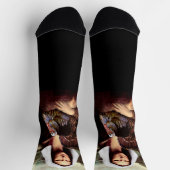 Chaussette Mona Lisa Pilgrim Thanksgiving (Haut)