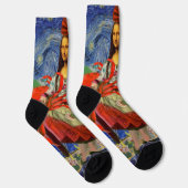 Chaussette Mona Lisa Starry Night Collage : Fantaisie surréal (Droite)