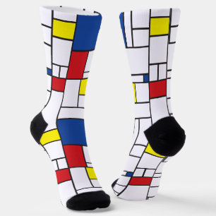 Chaussette Mondrial Minimaliste Géométrique De Stijl Art Mode
