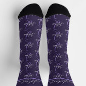 Chaussette Monogram name meaning Leilani purple custom (Haut)