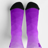 Chaussette Monogramme à motif de maille géométrique violet (Haut)