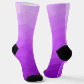 Chaussette Monogramme à motif de maille géométrique violet (Angulaire)