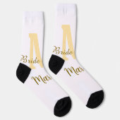 Chaussette Monogramme de l'équipe de la mariée simple shower (Droite)