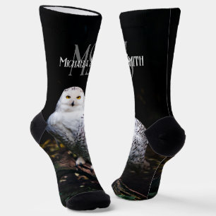 Chaussette Monogramme de nom personnalisé de majestueuse chou