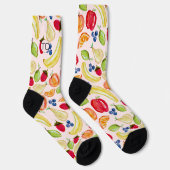 Chaussette Monogramme de nouveauté Motif de fruits mélangés à (Droite)
