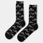 Chaussette Monogramme de parties scintillant de moustache en (Gauche)