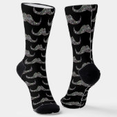 Chaussette Monogramme de parties scintillant de moustache en (Angulaire)