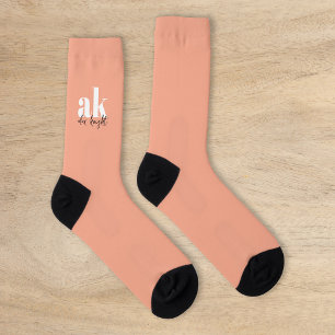 Chaussette Monogramme de signature rétro