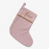 Chaussette monogramme en faux feuilleté or étoiles (Devant (Accrochage))