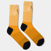Chaussette Monogramme initial customisé pour orange ColorBloc (Droite)