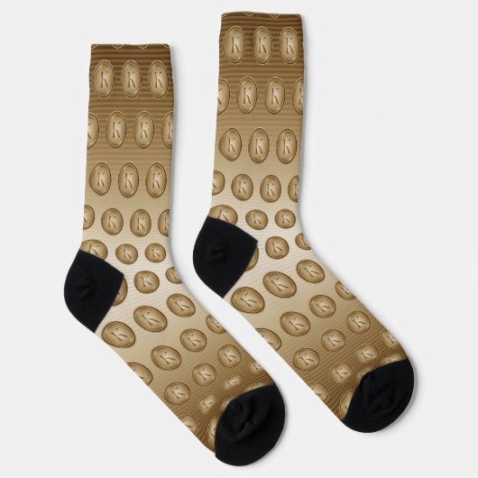 Chaussette Monogramme "Lettre K" (Droite)