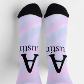 Chaussette Monogramme majuscule masculine ajouter un nom past (Haut)