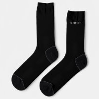 Monogramme minimal simple Noir initial