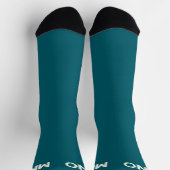 Chaussette Monogramme moderne Ombre initiale Turquoise verte (Haut)