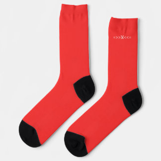 Chaussette Monogramme personnalisé rouge initial