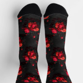 Chaussette Monogramme Rose gothique rouge (Haut)
