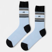 Chaussette Monogramme Sports Bleu Bleu Bleu Bleu Noir (Gauche)
