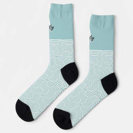 Chaussette Monogramme tendance avec superposition de nom de s (Gauche)