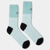 Chaussette Monogramme tendance avec superposition de nom de s (Droite)