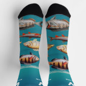Chaussette Monogrammed Fish Under Blue Ocean  (Haut)