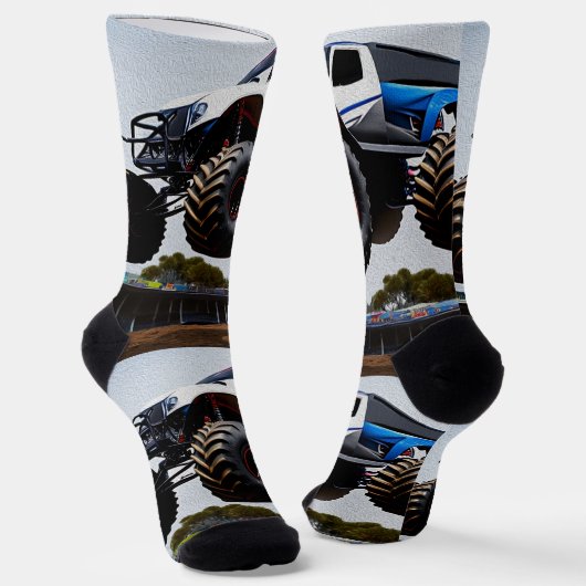 Chaussette Monster Truck Launch, Chaussettes d'équipage (Angulaire)