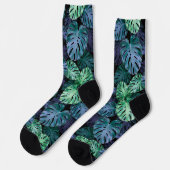 Chaussette Monstère tropicale verte et indienne Feuille (Gauche)