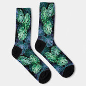 Chaussette Monstère tropicale verte et indienne Feuille (Droite)