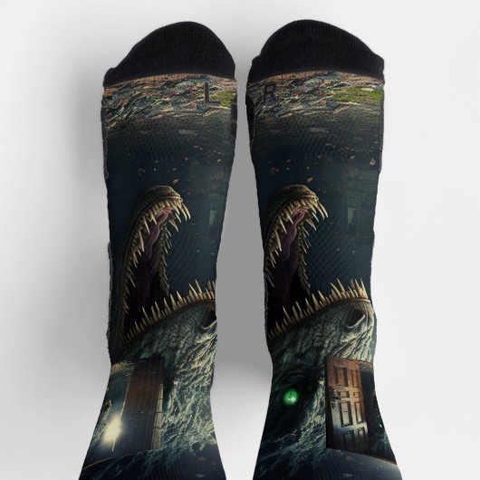 Chaussette Monstre tapi (Haut)