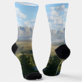 Chaussette Montagnes et rivière de Jackson Hole (Angulaire)