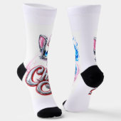 Chaussette montante "CHROME KITTEN" sliders (Angulaire)