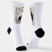 Chaussette montrant que les chats et le tai chi vo (Angulaire)