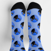 Chaussette Moose en hiver - Art original de la faune (Haut)