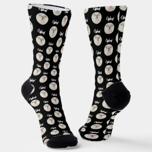 Chaussette Morkie Chaussettes Noires Image Rond