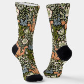 Chaussette Morris BlackBackground 1896 Compton Floral Pattern (Angulaire)