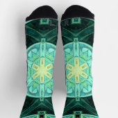 Chaussette Mosaic Mandala Turquoise et jaune (Haut)