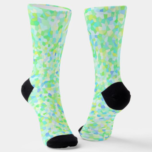 Chaussette Mosaïque Colorée Groovy Boho Eclectique Paillettes (Angulaire)