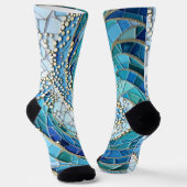 Chaussette Mosaïque Mer de Vagues Art (Angulaire)