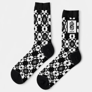 Chaussette Motif à carreaux rétro minimaliste – Conception mo