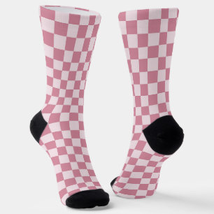 Chaussette Motif à carreaux rose poussiéreux