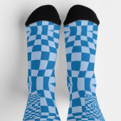 Chaussette Motif À damiers bleu (Haut)
