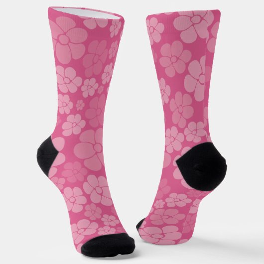 Chaussette Motif à fleurs - rose (Angulaire)