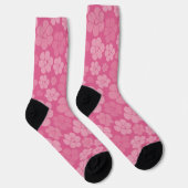 Chaussette Motif à fleurs - rose (Droite)