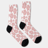 Chaussette Motif à fleurs - rose et blanc (Droite)